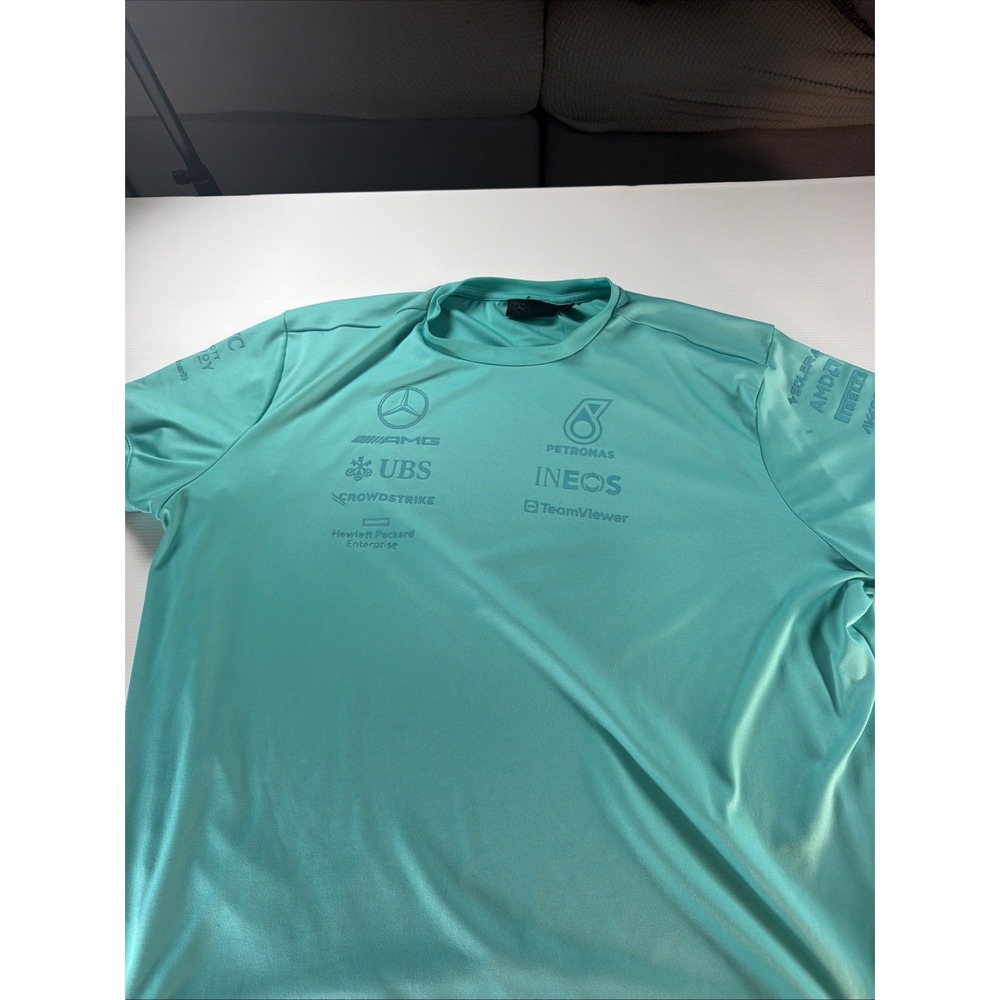 Mercedes-AMG Petronas F1 Team Teal T-Shirt 3XL CrowdStrike INEOS